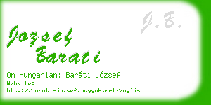 jozsef barati business card
